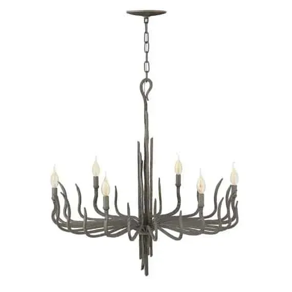 Żyrandol metalowy brązowy 6-punktowy HK/SPYRE6C MMB z serii SPYRE - Elstead Lighting Ostatnie sztuki